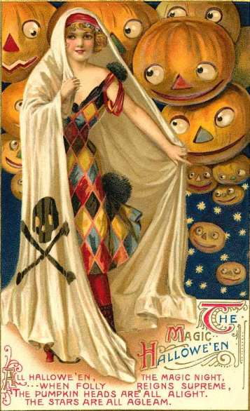 Vintage Halloween Postcard The Magic of Halloween
