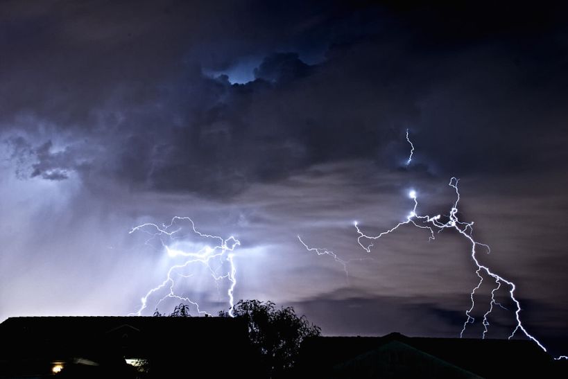 Thomas Dwyer photograph of lightening over Henderson, Nevada, April 2011 via WikiSource