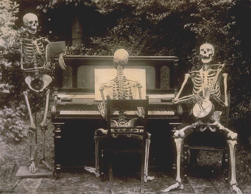 three skeletons at the piano 1893